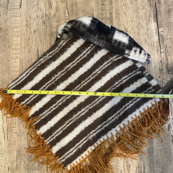 Alpaca poncho made in Peru, 100% alpaca, 100% warm. Made in Peru  vintage. - Picture 9 of 11